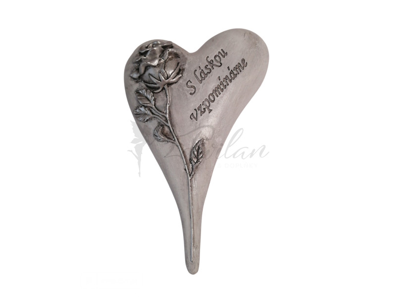 Velké srdce silver 