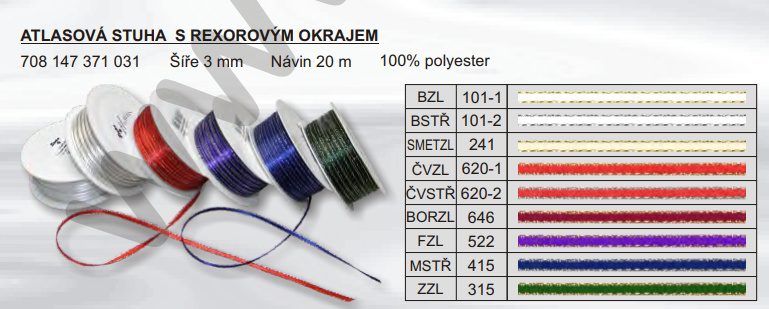 Stuha taftová s rexorem