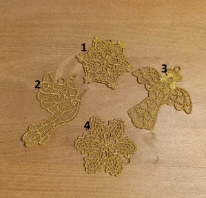 Vánoční ozdoby krajka barevné VII