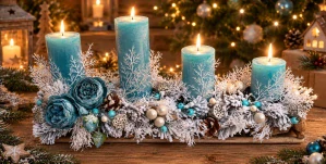 Adventní svícen modré