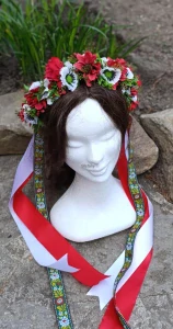 Čelenka červeno bílá