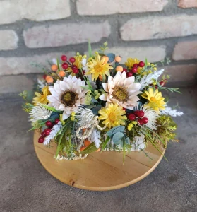 Truhlík se slunečnicemi