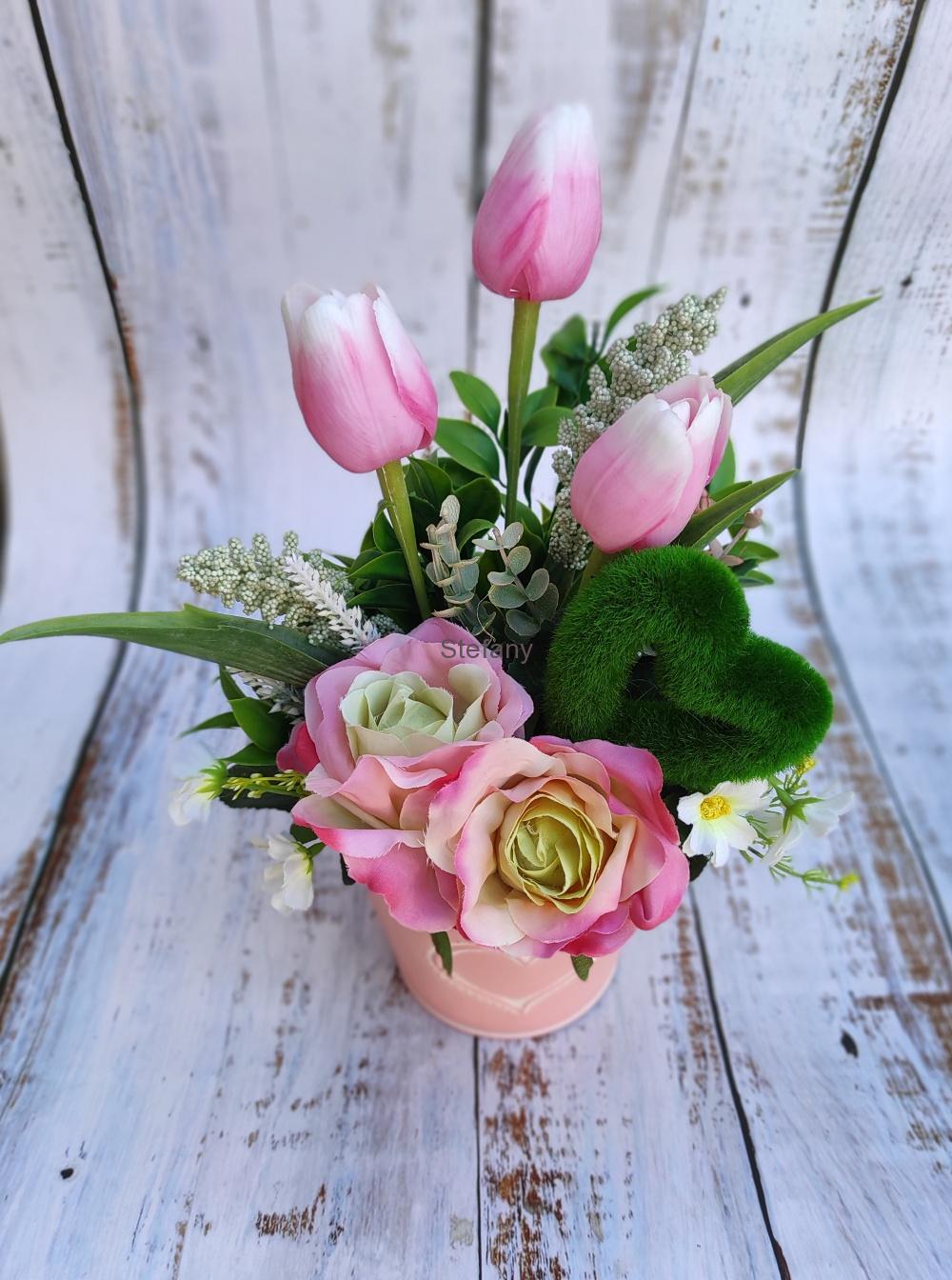 Květináček tulipán se srdíčkem