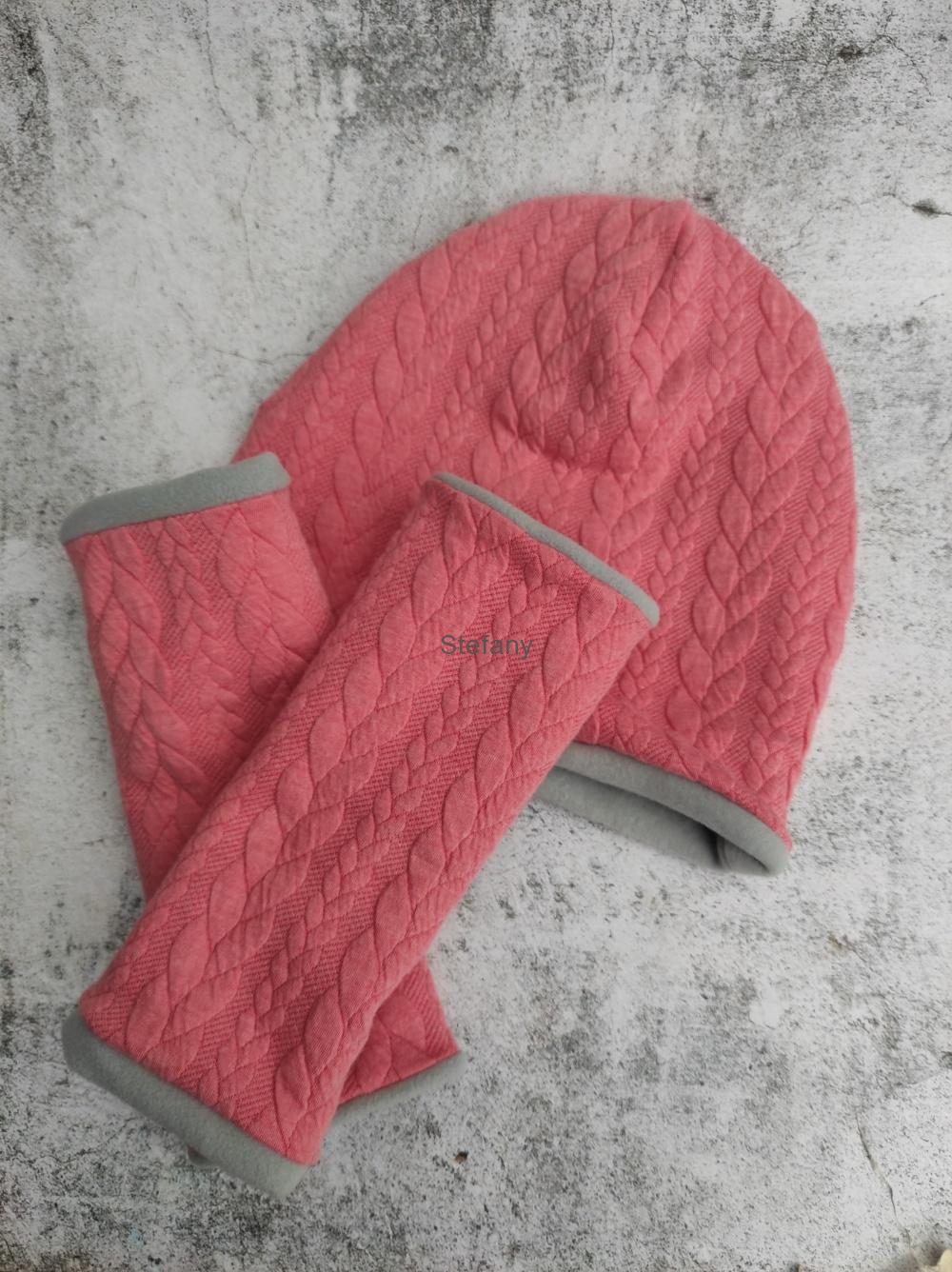 Čepice copánková růžová