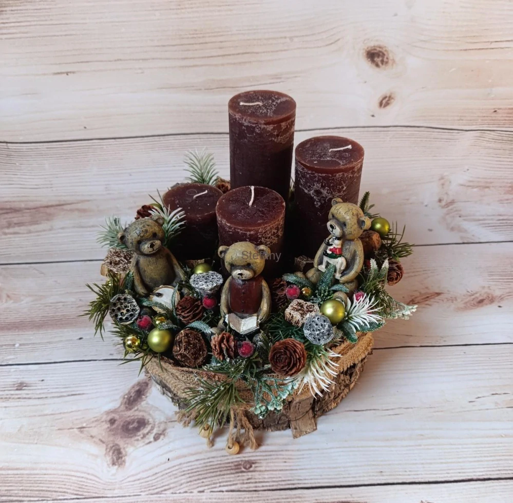 Advent s medvídky v lese