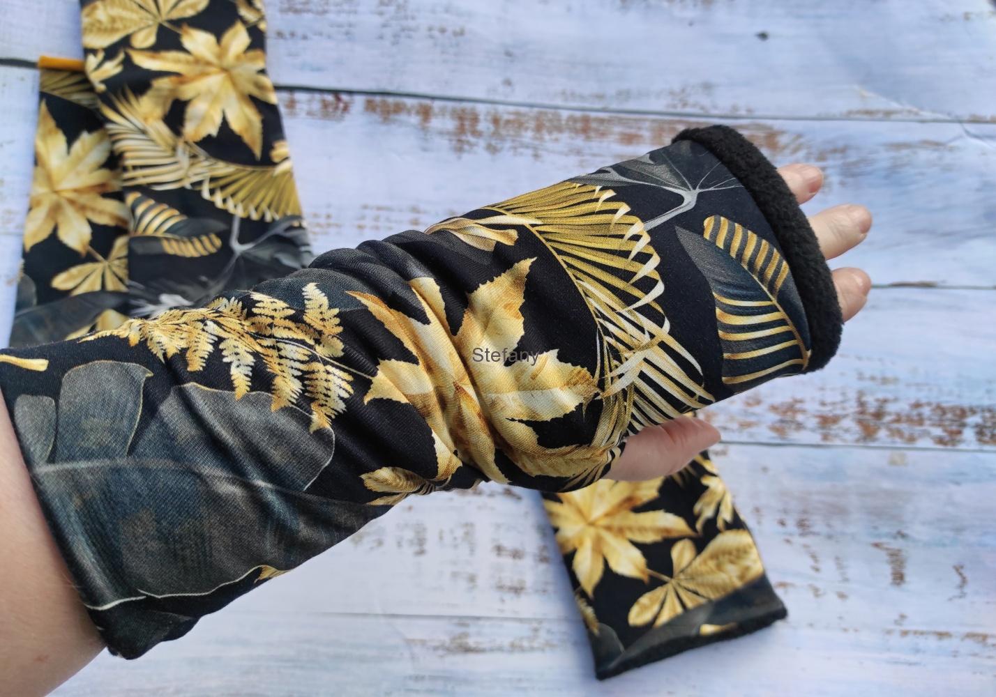 Šátko šála  zlaté listy